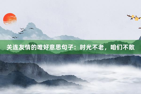 关连友情的唯好意思句子：时光不老，咱们不散